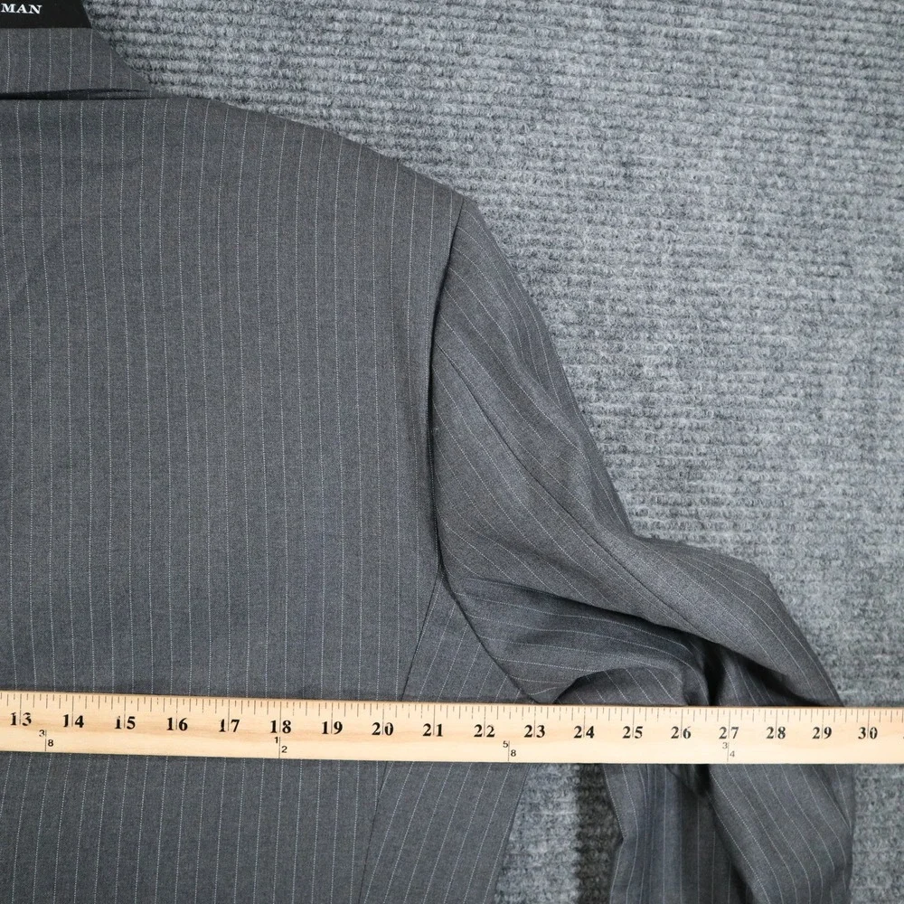 Hickey Freeman Sport Coat Mens 44L Wool Pinstripe Mitchells Westport Business